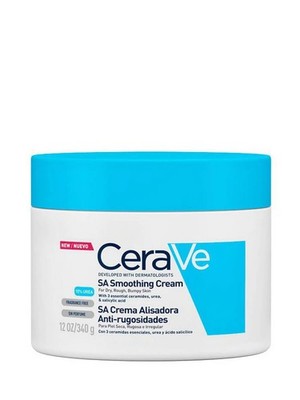 CeraVe SA Urea Glättende Feuchtigkeitscreme für den Körper, Creme für trockene