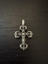 Chrome Hearts Tiny Filigree Cross Pendant Authentic .925 Silver