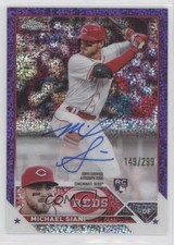 2023 Chrome Rookie Purple Speckle Refractor 149/299 Mike Siani Michael Auto 11c7