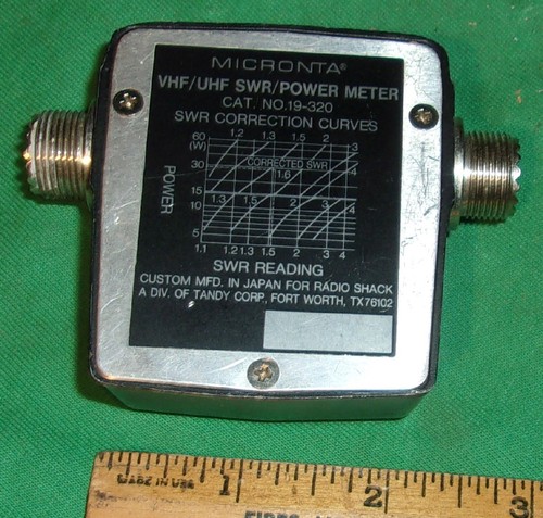 Micronta 19-320 VHF/UHF 144/440 MHz SWR/Misuratore di Potenza Radio Shack Pulito! - Foto 5 di 5