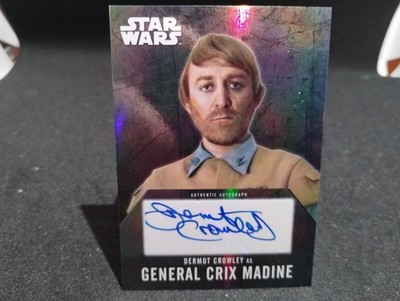 Star Wars Evolution Autograph Dermot Crowley as General Crix Madine NM