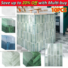 10pcs Self-Adhesive Marble Tiles Sticker Stick On Wall Floor Kitchen Bathroom-UK