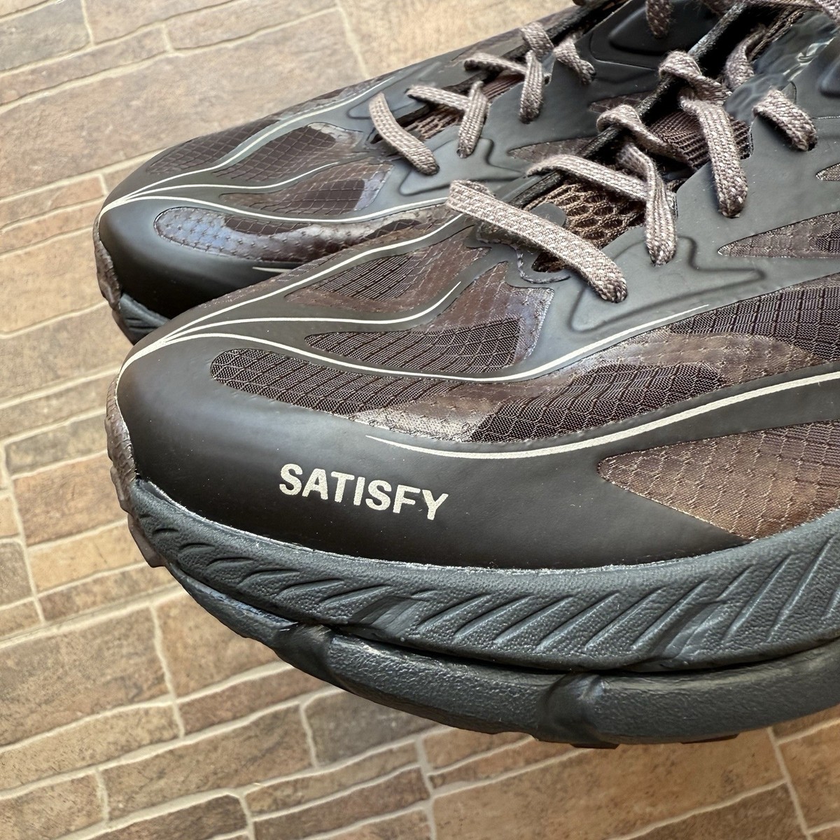 靴 HOKA ONE ONE Satisfy MAFATE Trail RBBR Satisfy Running x Hoka One One Mafate Trail - Size 9 - Bone White