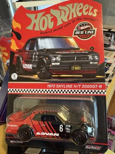 Hot Wheels 2024 RLC Redline Club 1972 Nissan Skyline H/T 2000 GT-R Hako Advan