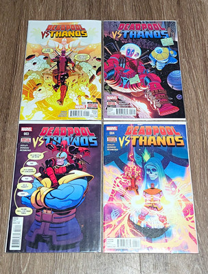 Deadpool vs Thanos Comic Book Set #1-4 Complete Run