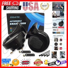 Car Horn 12V Loud Universal Fit High Low Tone Waterproof Truck Horn Replaceme...