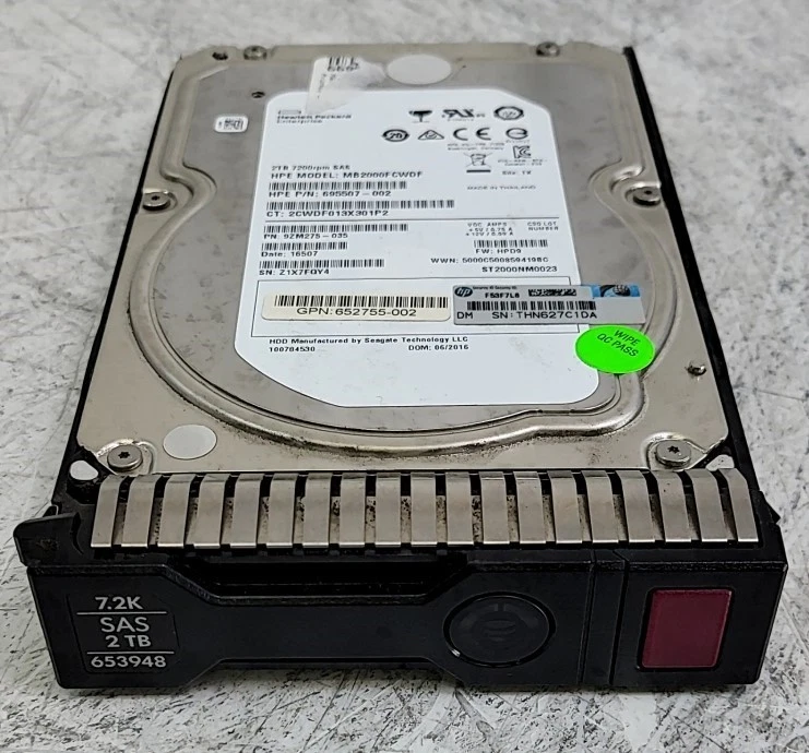 HP MB2000FCWDF 695507-002 Hard Drive 2TB SAS 3.5" - Image 2 of 3