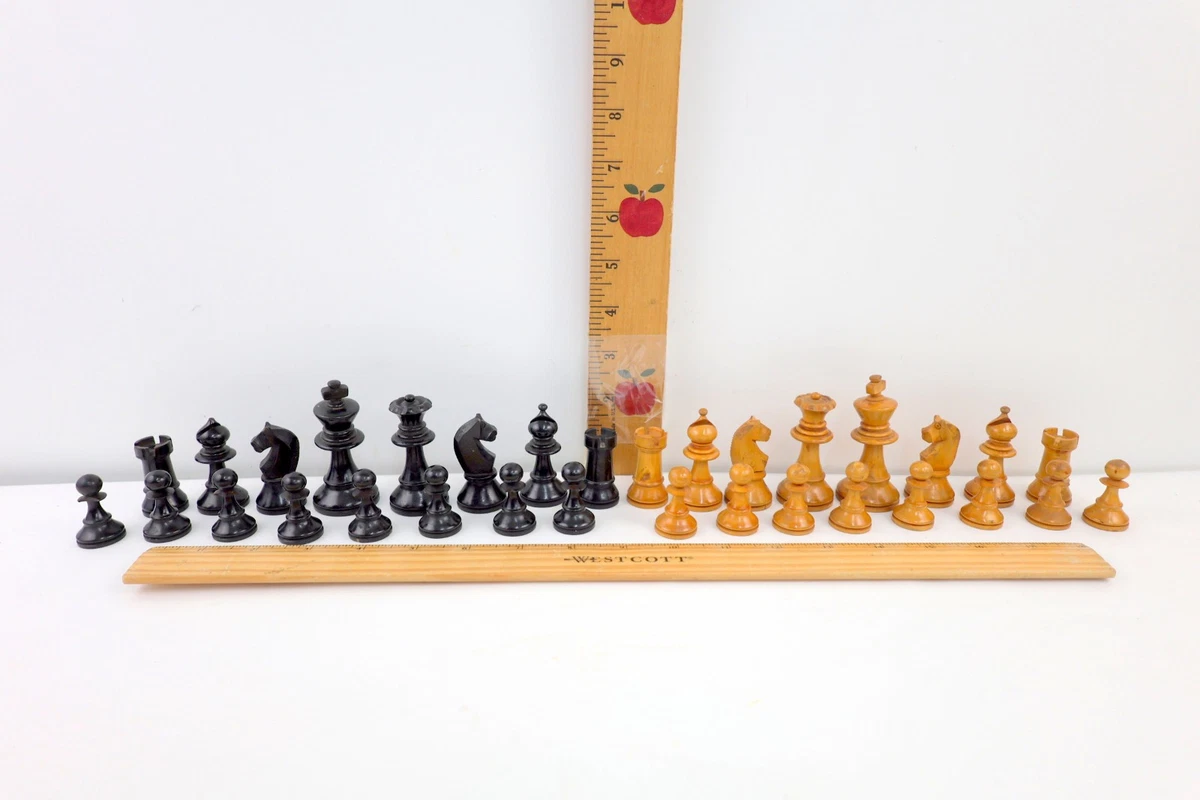 Jeu D'Échecs Harrwitz Staunton En Bois D'Ébène Et Bois De Buis Vieilli Qualite Et Elegance Garanties