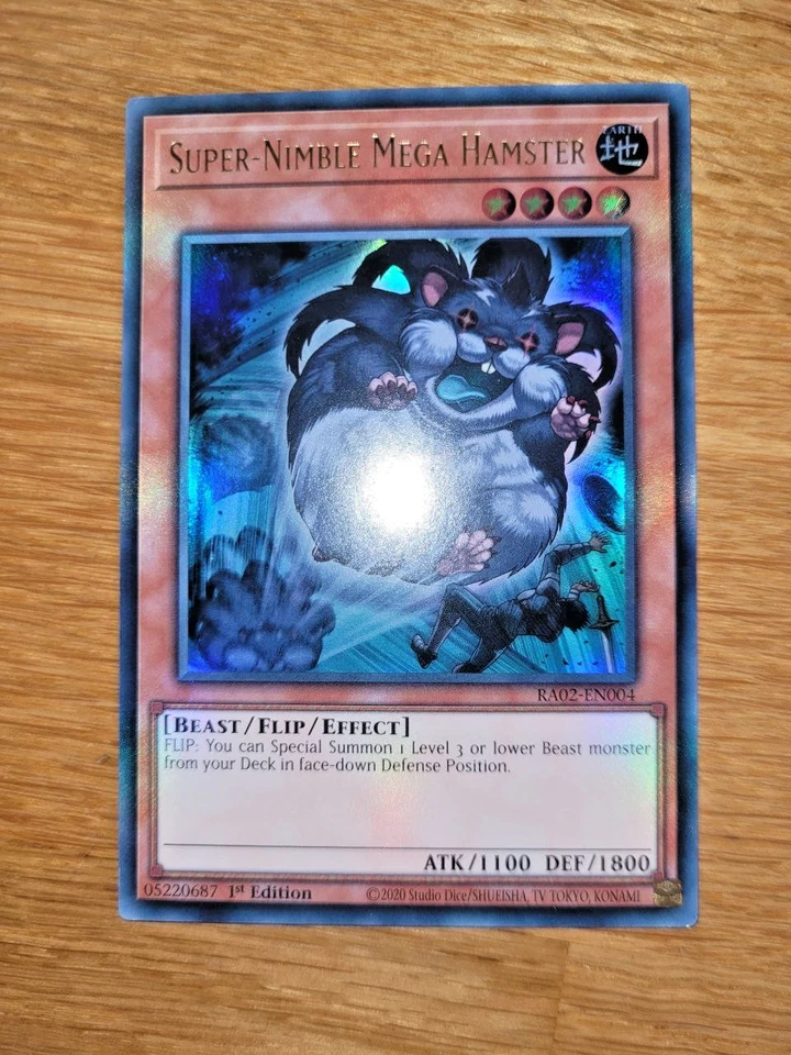 Yugioh Super Nimble Mega Hamster RA02-EN004 Ultra Rare English 1st Edition - Bild 1 von 1