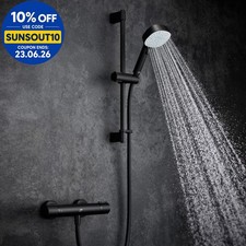 Mira Relate EV Thermostatic Bar Mixer Shower with Adjustable Handset - Matt Blac