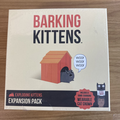 Barking Kittens, Exploding Kittens Expansion Pack. Brand New Torn Cellophane