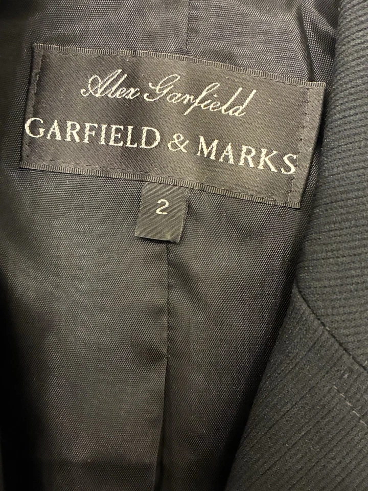 Alex Garfield Garfield & Marks Women’s Black Suit Jacket Size 2 EUC - Image 3 of 4