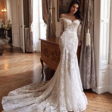 Long Sleeve Mermaid Wedding Dress Sweetheart Appliques Bride Gowns Customized
