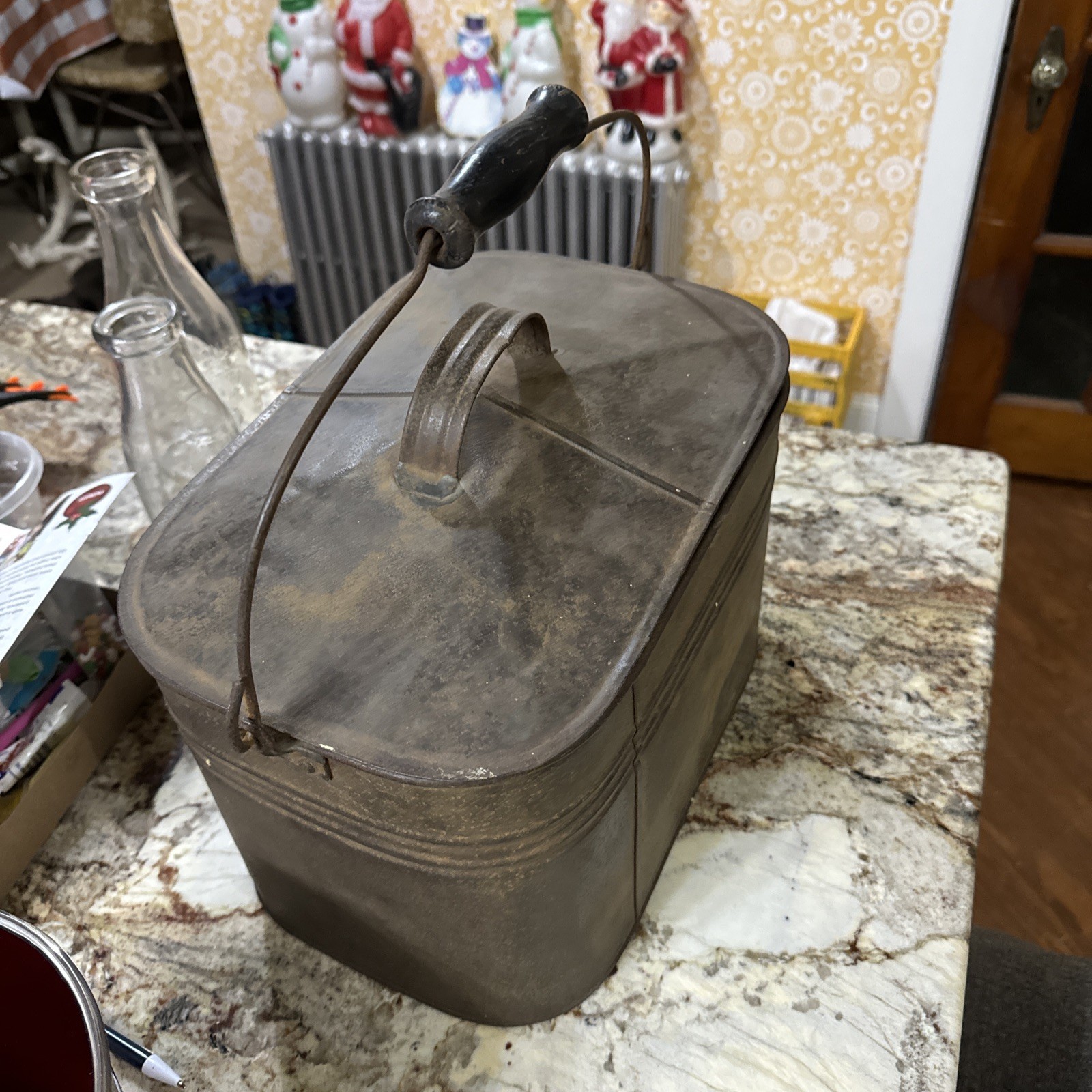 Vtg Miners Supply Metal Box / Lunchbox Ashland Pa. Owner James Boyle