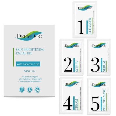 DermDoc Skin Brightening Facial Kit with Ascorbic Acid (33 g)
