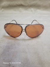 Vintage Carrera Aviator Sunglasses Amber Lens w/ Original Case