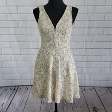 Bailey Blue Gold Tea cocktail dress size M