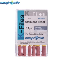 Dental Endo Root Canal File K-File 25mm Stainless Steel Hand Use Easyinsmile 10x