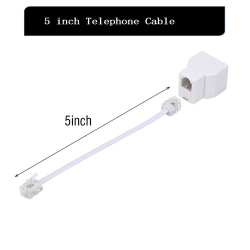 Plastic 2 Way Adapter US Phone Jack Splitter for Landline Phone - Zdjęcie 3 z 7