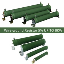 UP TO 8000W Coated Corrugated Wire-wound Resistor 5% Fixed Type Tubular Shaped