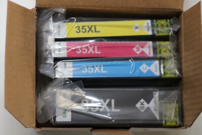 35XL 4er Pack  Druckerpatronen Kompatible für Epson 35 Workforce Pro WF4720/4740