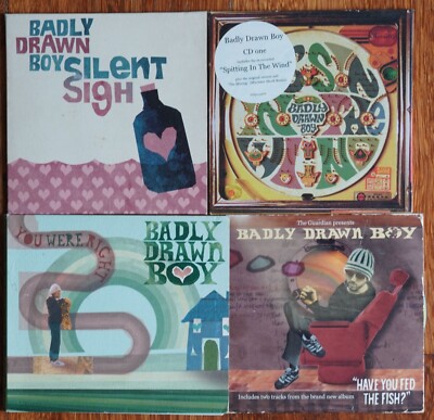BADLY DRAWN BOY 4 x single cd collection
