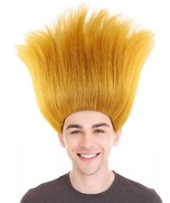 Troll Wig, Movie Cartoon Wig, Premium Breathable Capless Cap, HM-259