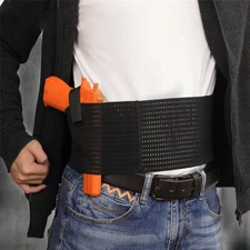 Tactical Waist Belt Concealed Carry Double Pistol Gun Holster Belly Band Holster