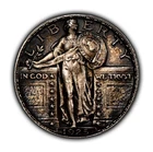 1925 25c Standing Liberty Silver Quarter - Luster - Deep Patina - AU - SKU-Z4777