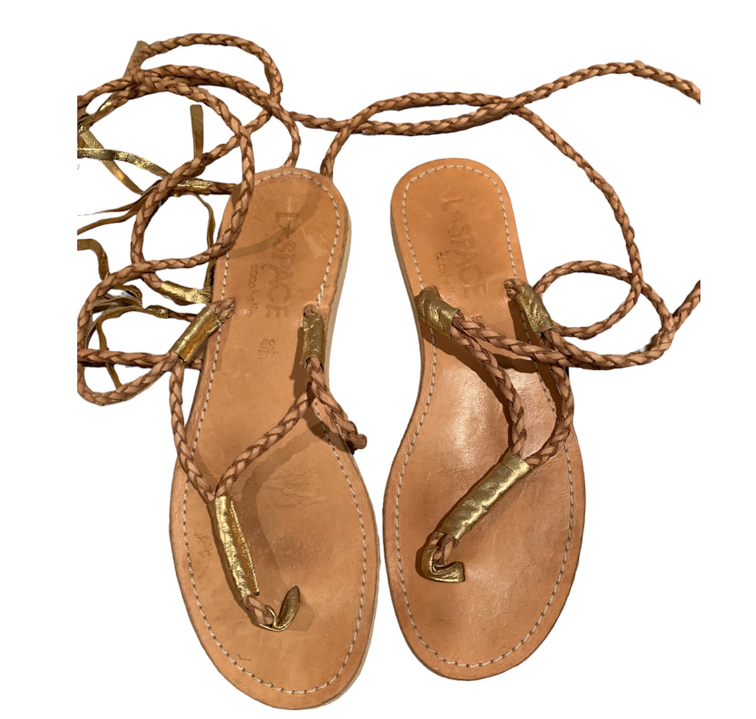 APL Sandali gladiatore intrecciati L*Space di Cocobelle Gili taglia 8 5