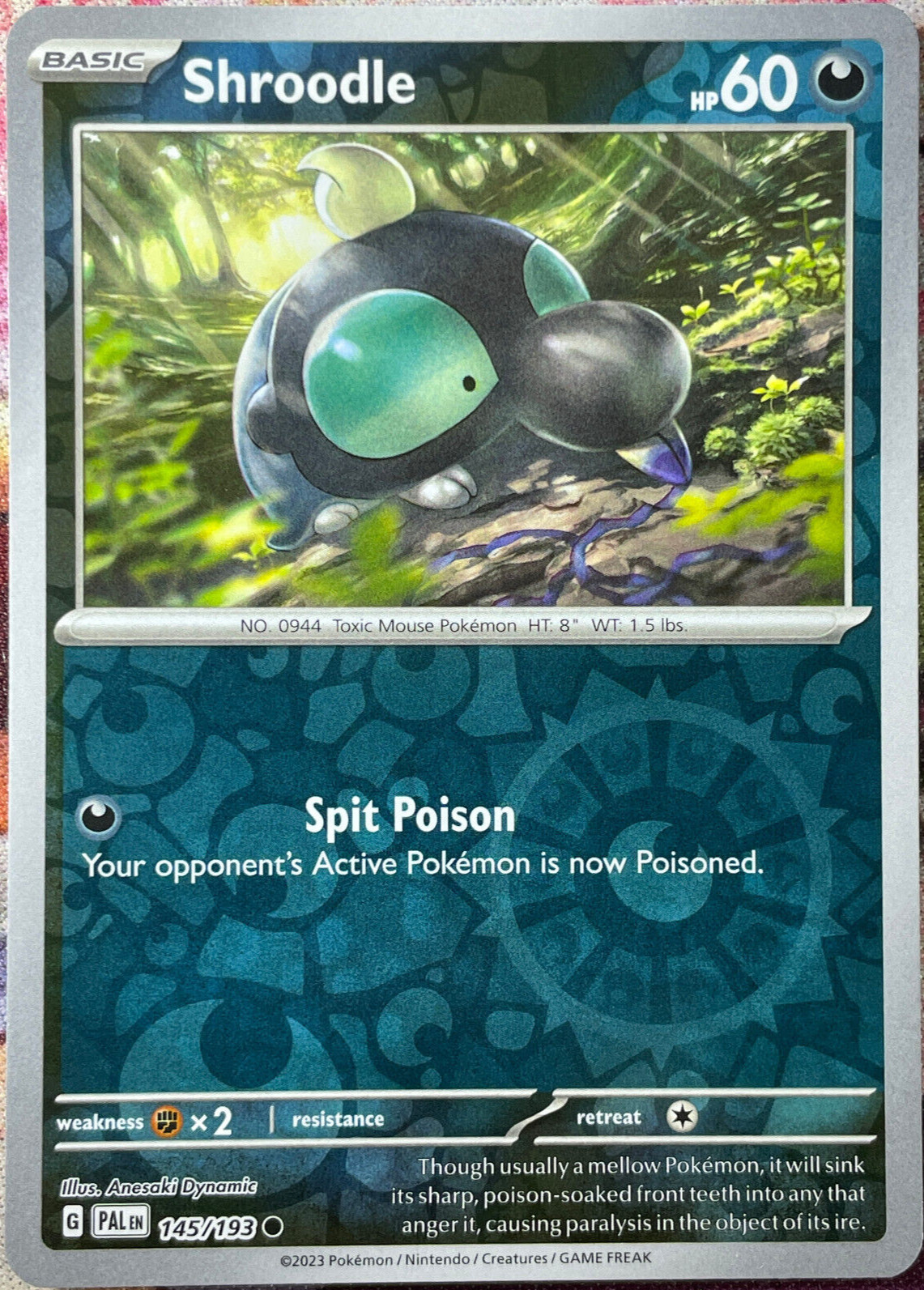 Shroodle Reverse Holo - 145/193 - Paldea Evolved Pokemon 2023