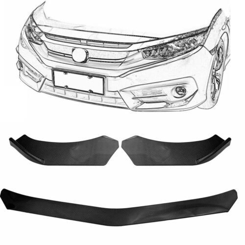 Bumper Spoiler Front Lip Front Spoiler for Seat Arosa V-Type Carbon Look  - Picture 1 of 8