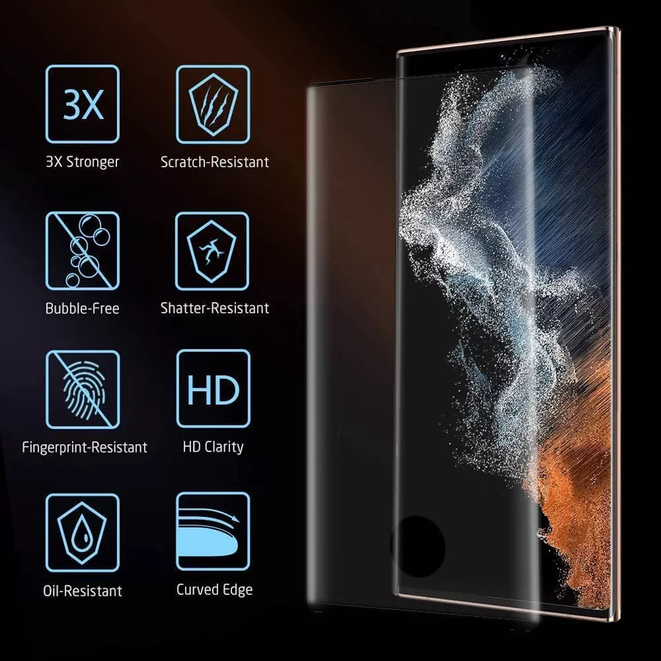 2X Protector de Pantalla de Cristal Templado para Samsung S8 S9 S10 S20 S21 S22 S23 S24 A14 Foto 4 de 4