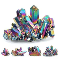 Natural Quartz Crystal Rainbow Titanium Cluster Mineral Specimen Stone 15-100g