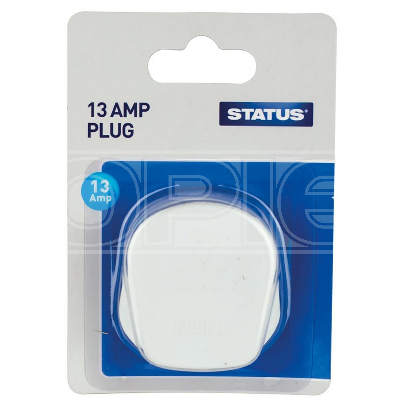 13 Amp Mains Plugs White - Pack of 12 - Rewireable - STATUS 13AWPB112