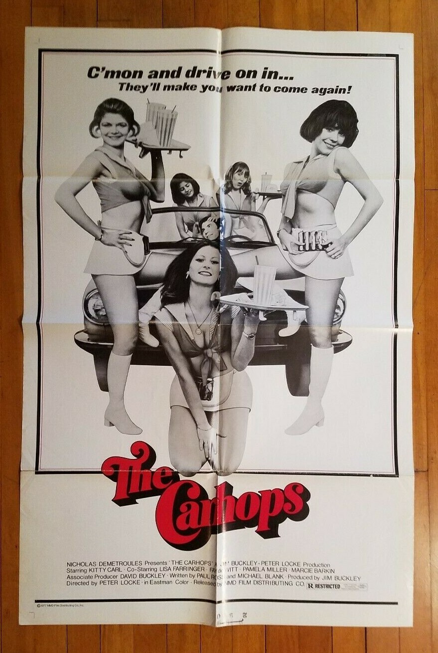 THE CARHOPS 1977 Original 27" x 41" 1sheet movie poster drivein