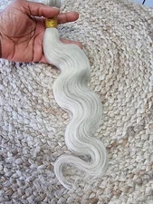 12A RUSSIAN VIRGIN HUMAN HAIR BODY WAVE ICEING WHITE BLONDE 100g 18INCHES 1BUNDE