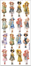 Violette Stickers 2 Sheets Country Charm Cute Farm Girls Sunflowers Hats Outfits Violette Stickers 2 Sheets Country Charm Cute Farm Girls Sunflowers Hats Outfits