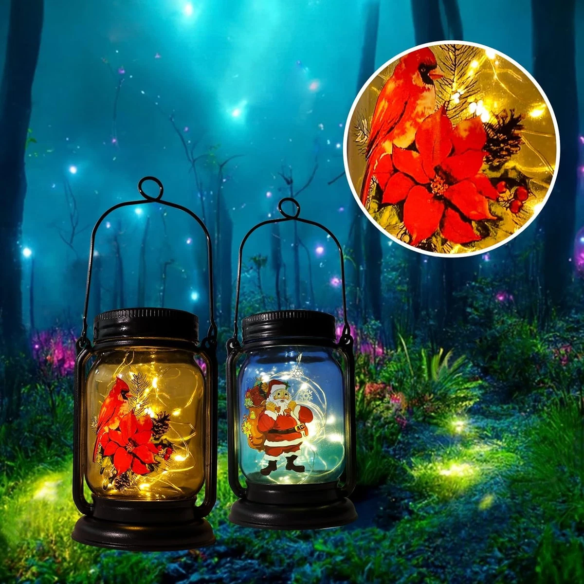 White solar 2024 lanterns outdoor