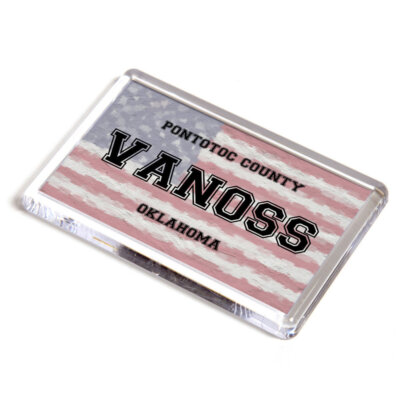KÜHLSCHRANKMAGNET - Vanoss - Pontotoc, Oklahoma - USA Flagge