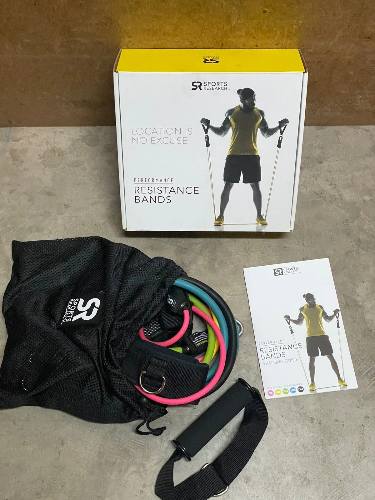 Sweet Sweat Resistance Training Performance Workout Bands Set Non-Slip Grip- New