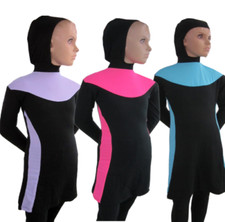 Muslim Swimwear Girls Kids Full Cover Swim Suit Islamic Beachwear Burkini Arab