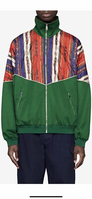 GUCCI コーデュロイ ジャケット 裏地総柄 GGモチーフ グリーン 48R 100% Authentic GUCCI Jade Green Oversized Bi-Materials Jacket