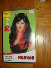 Smiffy's Horror Devil Wig-NEW-Smoke-free/Pet-free