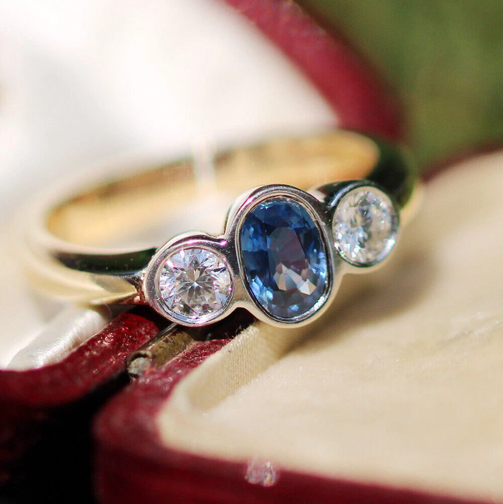 Bezel store sapphire ring