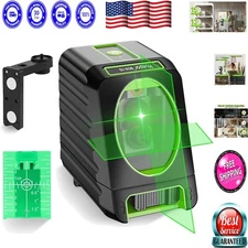 Green Cross Line Laser Level: 150ft Outdoor Accuracy with Durable Magnetic Base