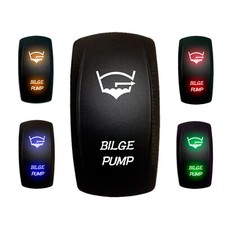 12V ON/OFF Waterproof Rocker Switch "Bilge Pump" Wake Fish Ski Bass Boat Marine