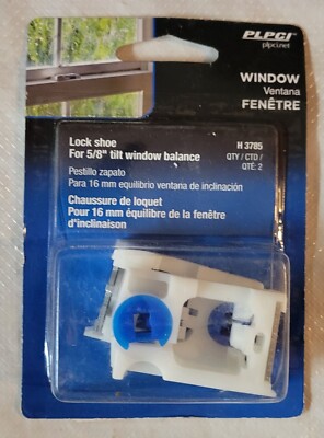 H 3785 Tilt Window Spiral Balance Pivot Lock Shoe 5/8 Inch 2pack White - New