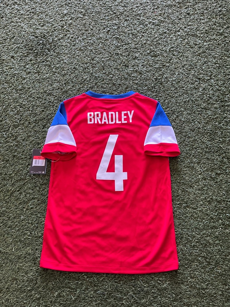 Nike USA Youth Away Jersey 2014 Legend Bradley #4 - Red/Blue/White