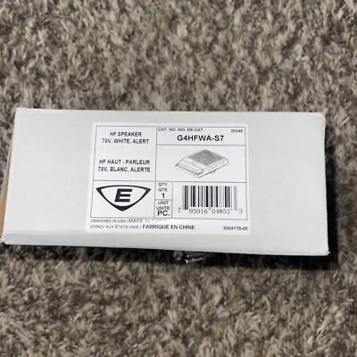 EST EDWARDS G4HFWA-S7  HF Speaker 70V WHITE BRAND NEW IN BOX FIRE ALARM
